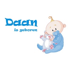 geboortesticker daan